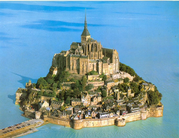 Mont Saint Michel at high tide.